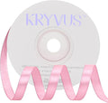 Rose Pink Satin Ribbon 1/4 inch X Continuous 25 Yards, Single Face Polyester Ribbon Perfect for Gift Wrapping, Flower Bouquet, Wedding Decor, Crafts, Bow Making, Sewing and More