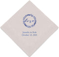 Weddingstar Personalized Printed Paper Napkins 3-Ply 50 Pack - Luncheon Silver Grey