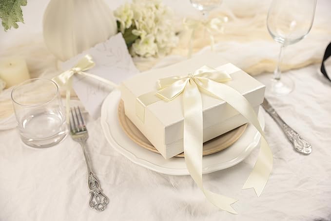 Beige Satin Ribbon 1 inch X Continuous 50 Yards, Single Face Polyester Ribbon Perfect for Gift Wrapping, Flower Bouquet, Wedding Decor, Crafts, Bow Making, Sewing and More