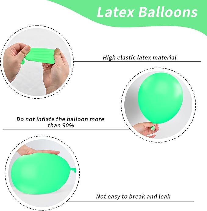 Metallic Chrome Soccer Balloons - 52 PCS 12 Inch Dark Green, Light Green, Black with Soccer Print, Confetti for Sports Theme Party Decorations