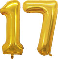 GOER Number 17 Balloons for 17th Birthday Sweet 17 Party Decorations,42 Inch Jumbo Foil Helium 71 Balloons for 71st Birthday Party Decoration (Gold)