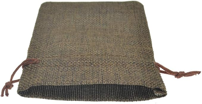 20Pcs Burlap Bags with Drawstring, Burlap Gift Bag Linen Jewelry Pouches for Christmas Wedding Favor, Party, DIY Crafts (Coffee, 5.9 x 7.5 Inch)
