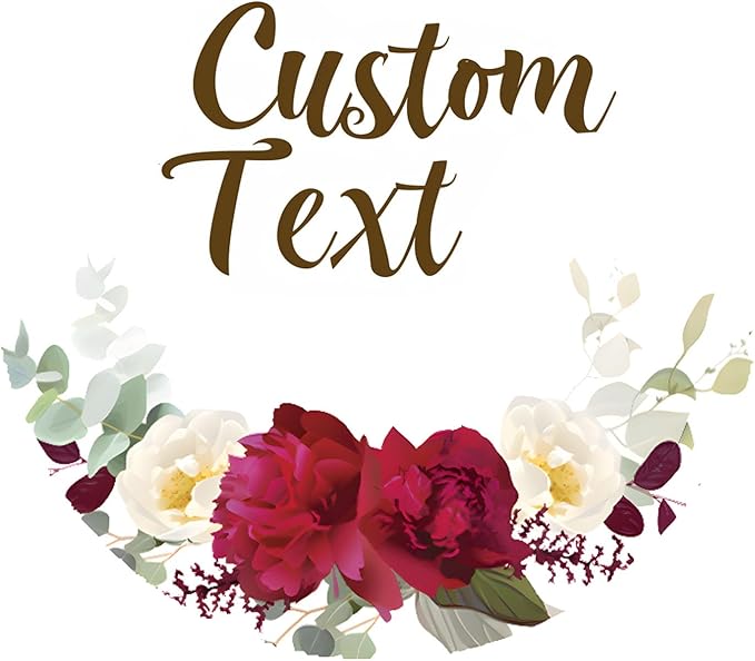 Premium Custom Stickers Labels - Personalized Stickers for Businesses Logo and Name. Birthday Pets and Label Product Boxes Wedding Favors Waterproof Labels (wreath 11, 3.5 inch)