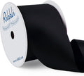 Ribbli Black Double Faced Satin Ribbon, 2” x Continuous 10 Yards,Use for Bows Bouquet,Gift Wrapping,Floral Arrangement,Wedding Decoration