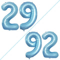 GOER Number 29 Balloons for 29th Birthday Party Decorations,42 Inch Jumbo Foil Helium 92 Balloons for 92nd Birthday Party Decoration (Light Blue)