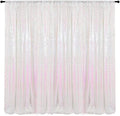 Iridescent White Sequin Photography Backdrop Curtains 8FTx8FT 1 Panel Sparkly Background Drapes for Party Birthday