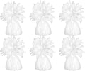 Metallic Balloon Weights, Birthday Party Favors, Novelty and Gag Gifts, 5.5" Inches, 6-Pack (White)