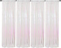 Iridescent Sequin Backdrop Curtains 4 Panels 2FTx8FT Wedding Photo Backdrop Glitter Birthday Bridal Party Curtains Sparkle Background Drapes Parties Decor Curtains