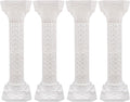 Roman Pillars Decoration Party Flower Pot Columns 10.63x34.65in Set 4Pcs Decor Pedstal Stand Flower Floral Wedding Party Event Road Decorative Columns(10.63x34.65in)