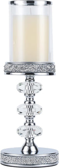 Candle Holder, Pillar Candle Holders, Crystal Candlesticks Holder for Wedding, Parties, Events, Chirstmas,Home Decor, Table Centerpieces CH048LD