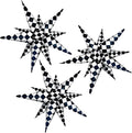 3pcs 26inch 3D Black White Explosion Star foil Balloon,Black White Foil Cone Starburst Balloons for Birthday Wedding New Year Party Event