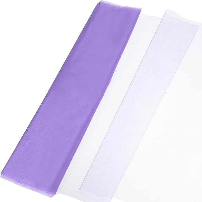 uxcell 19" by 5.5 Yard Tulle Fabric Backdrop Curtains for DIY Tutu Skirt Shower Decor Wedding Crafts Birthday Party Supplies, Purple