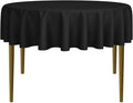 Lann's Linens - 10 Premium 70" Round Tablecloths for Wedding/Banquet/Restaurant - Polyester Fabric Table Cloths - Black