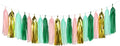 Sage-Green Pink-Gold Party-Decorations Tassel Garland - 20pcs Bachelorette Engagement Baby Bridal Shower Tassels Streamers Rustic Wedding Jungle Birthday Party Spring Decor Panduola