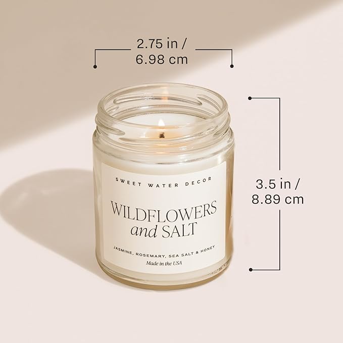 Sweet Water Decor Cinnamon Roll Candle - Fall Scented with Cinnamon, Icing and Buttery Pastry for Home - Soy Candle with 40 Hours Burn Time - 9Oz Gold Lid Clear Jar Autumn Scents