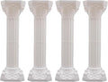 Roman Pillars Decoration Party Flower Pot Columns Set 4Pcs Decor Pedstal Stand 10.63x34.65in Style2 Flower Floral Wedding Party Event Road Decorative Columns (10.63 * 34.65in Style2)