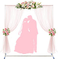 Wedding Arch,7 x 5 FT Metal Arch Backdrop Stand with Support Feet Base,Square Arched Frame for Birthday Party Ceremony Event Balloon Arches Decoration
