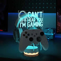 Headphone Controller Stand Light up , 16 Colors 3D LED Lights Headset Gamepad Holder, Game Controller Hanger for All Universal Gaming PC Accessories