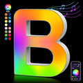 OJQ Light Up Letters LED Letter - Marquee Letters Room Decor Alphabet Letter Music Sync Color Change Colorful - Christmas Birthday Gifts for Girl - Teen Girls Gifts Party Home Wall Decor