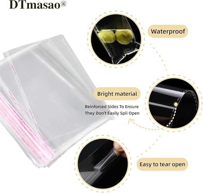 4x4 Inches 1200 Pcs Self Sealing Cellophane Bags Clear Cookie Bags Resealable Cellophane Bag for Packaging Gifts,Cookies,Favors,Products,Candy for Packaging 1200 Pieces 4"x4"