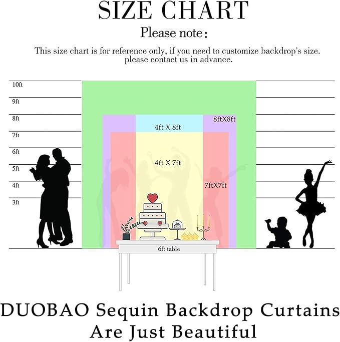 DUOBAO Sparkling Sequin Backdrop Curtain 4FTx7FT - Colorful Green Glitter Wedding & Party & Baby Shower Background