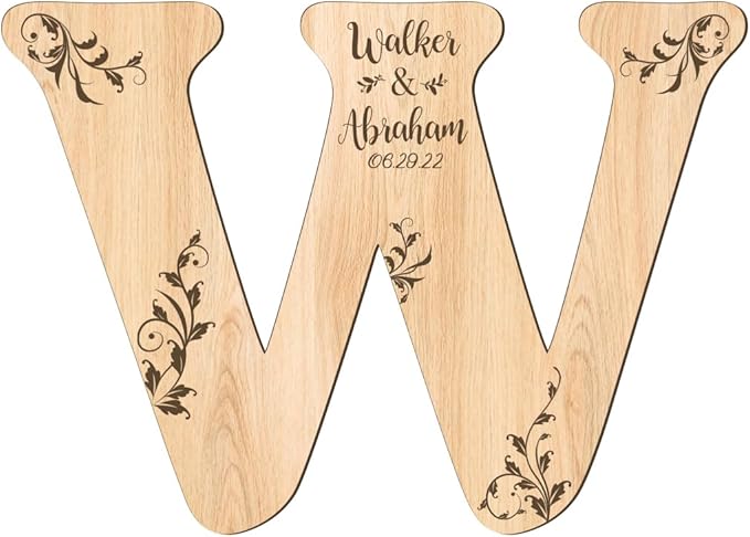 Personalized Wedding Guest Book Sign Custom Letter Name Date Rustic Wedding Guest Book Alternative Unique Guest Book for Wedding Anniversary Decor (Style 2)