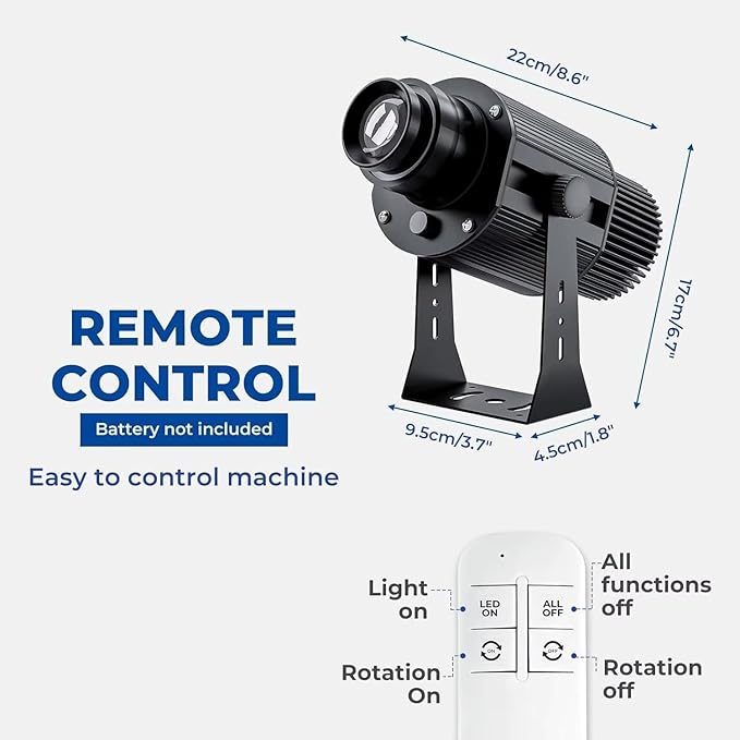 GOBO Projector Custom Logo Projector Lights for Store Business or Outdoor Wall Street Waterproof Ip67 HD Led for Shop Advertising and Wedding (110W)