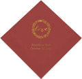 Weddingstar Personalized Printed Paper Napkins 3-Ply 50 Pack - Cocktail Wine