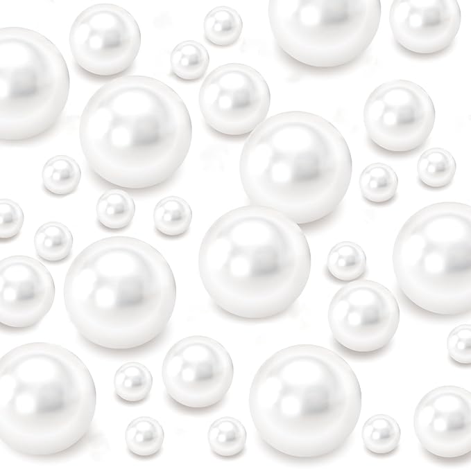 120 PCS 8/14/20mm No Hole Polish Pearl Beads for Centerpiece, Dark Purple Beads Decorative Vase Fillers, Plastics Pearls for Vases, Table Scatters, Wedding Party Decor