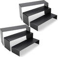 ihomecooker 6 Pc Metal Display Risers Showcase for Shoe Risers Retail Stand Cupcake Stand Dessert Stand (Black)