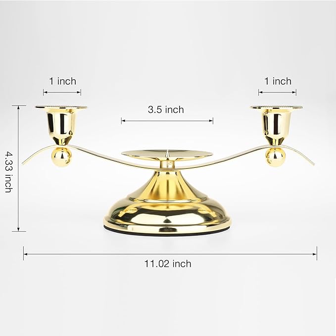 3 Unity Floral Candles for Wedding Ceremony Set with Golden Holder, Wedding Accessories for Reception