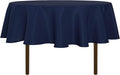 sancua Round Tablecloth - 80 Inch - Water Resistant Spill Proof Washable Polyester Table Cloth Decorative Fabric Table Cover for Dining Tables, Buffet Parties and Camping, Navy
