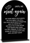 Acrylic Wedding Sign Wedding Signs for Ceremony Until We Meet Again Sign for Wedding Modern Calligraphy Arch Acrylic Table Top Sign for Wedding Reception and Event Party Table(black）