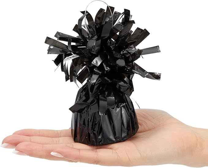 BLUE PANDA Black Balloon Weights - Pack of 15, 6 Oz, 4.5 In - Helium Balloon Weight Bulk for Table Centerpieces & Outdoor Events