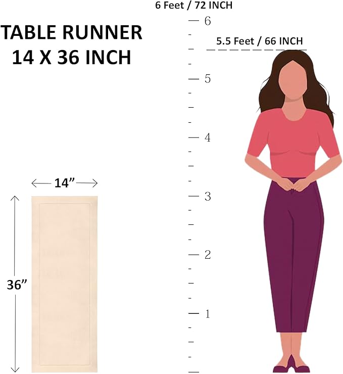 Solino Home Linen Soft Grey Table Runner 36 Inches - Classic Hemstitch, 100% Pure Linen Coffee Table Runner 14 x 36 Inch Ideal for Dresser Tables - Fall, Autumn, Halloween, Thanksgiving, Christmas