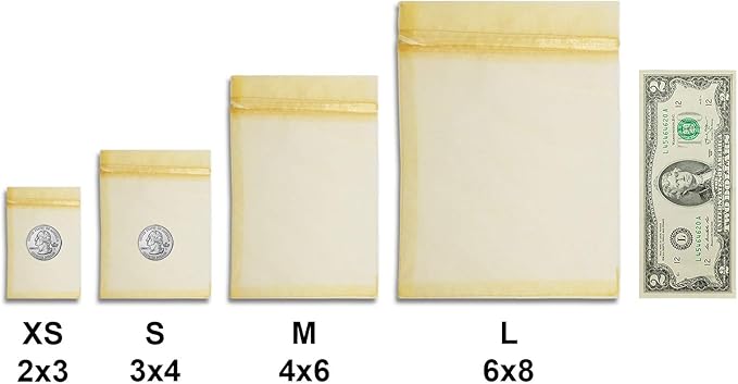 TheDisplayGuys 48-Pack 4x6 Gold Sheer Organza Gift Bags with Drawstring, Jewelry Candy Treat Wedding Party Favors Mesh Pouch