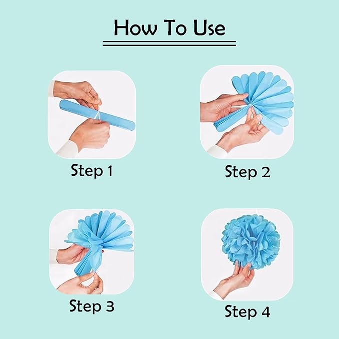 ZOOYOO Sage Green Tissue Paper Pom Poms Decorations, 12 PCS Pink Green Birthday Baby Shower Decor, Boho Neutral Wedding Bridal Shower Engagement Party Decorations