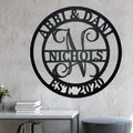 NAZENTI Personalized Name Metal Sign Gift For Couple, Wedding Gift, Family Name Sign, Outdoor Name, Anniversary, Home Decor, Front Door