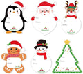 Christmas Gift Tags Stickers, 96Pcs Christmas Gift Labels Stickers, Self-Adhesive Christmas Name Tags for Xmas Gifts Wrap Presents Boxes Decoration, 2 x 3 Inch, Snowman Santa Reindeer Gift Stickers