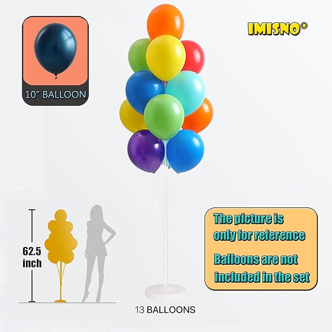 Balloon Column Stand Kit for Floor - Set of 2, Base and Pole,Balloon Tower Backdrop Decoration for Wedding, Birthday Party, or Bachelorette Parties (Balloons not included)