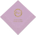 Weddingstar Personalized Printed Paper Napkins 3-Ply 50 Pack - Luncheon Lavender
