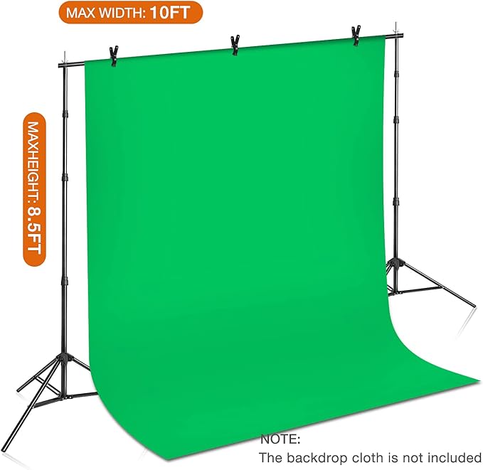 Yesker 8.5X10ft Background Stand Backdrop Support System Kit Photo Video Studio Adjustable Backdrop Stand for Photoshoot Photography Parties Wedding with Carrying Bag