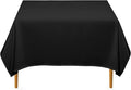 Lann's Linens - 70" Square Premium Tablecloth for Wedding/Banquet/Restaurant - Polyester Fabric Table Cloth - Black