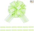 6Pcs 6inch Pull Bow Gift Wrapping,Pull Bow For Gift Basket, Gift Bag Box Wrapping Decor, Valentines Day, Birthday, Anniversary, Wedding, Flower Packaging (Bright Green)