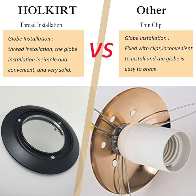 HOLKIRT Modern Globe Semi Flush Mount Ceiling Light,Black Ceiling Light Fixture with Opal Glass 7Inch/18CM,Mid Century Kitchen Light Fixtures Hallway Light Fixtures Ceiling for Bedroom Kitchen