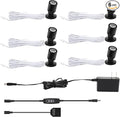 Taysing LED Spot Light Indoor Little Mini Spotlight Accent Lights for Display,Paintings,Pictures,Plants,Jewelry,Shelves, Cabinets,Posters,Showcase(SoftWhite 6 Pack Dimming&Timing)
