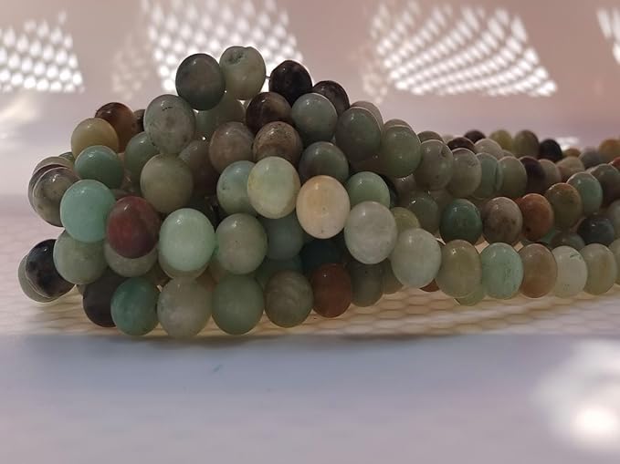 Stone Beads 6mm 140pcs Amazonite Beads Round Loose Gemstones Beads for Bracelet Necklace Jewelry Making (6mm, 60610 Amazonite)