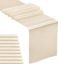 10-Pack Satin Table Runner Champagne 12 x 108 inches Long, Table Runners for Wedding, Birthday Parties, Banquets Decorations（10 Pack, 12x108 Inch, Champagne