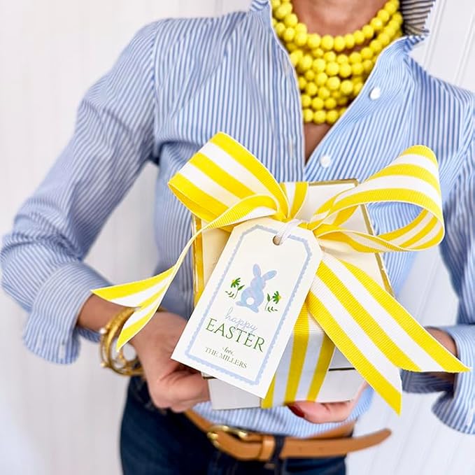 Personalized Gift Tags, Thank You Tags for Wedding Birthday Business Party Favors, Custom Hang Tags with Your Text and String, 2 X 3.75 Inch (Wreath Pattern 10)