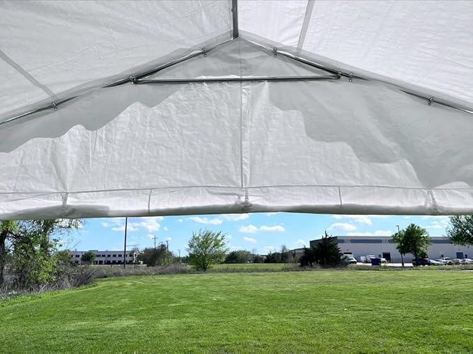 Delta 20'x20' Budget PE Tents Including 2 Free Bags for Parties, Outdoor Canopy Carpas para Fiestas, Wedding Party Tent with Waterproof Top & Removable Sidewalls for Patio Outdoor Events(B Model)